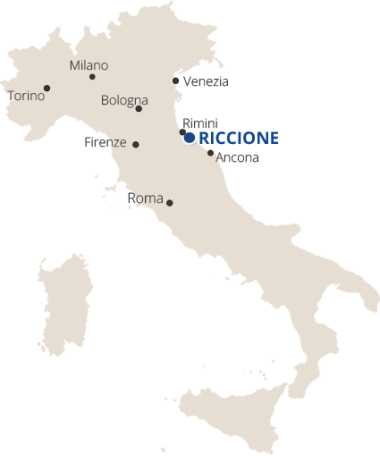 Mappa dell'Italia con città principali: Torino, Milano, Bologna, Firenze, Roma.